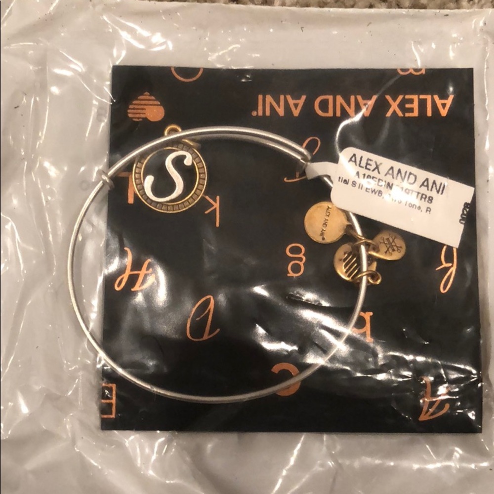 Alex and Ani bracelet. Silver and gold. LETTER S